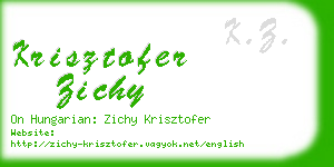 krisztofer zichy business card